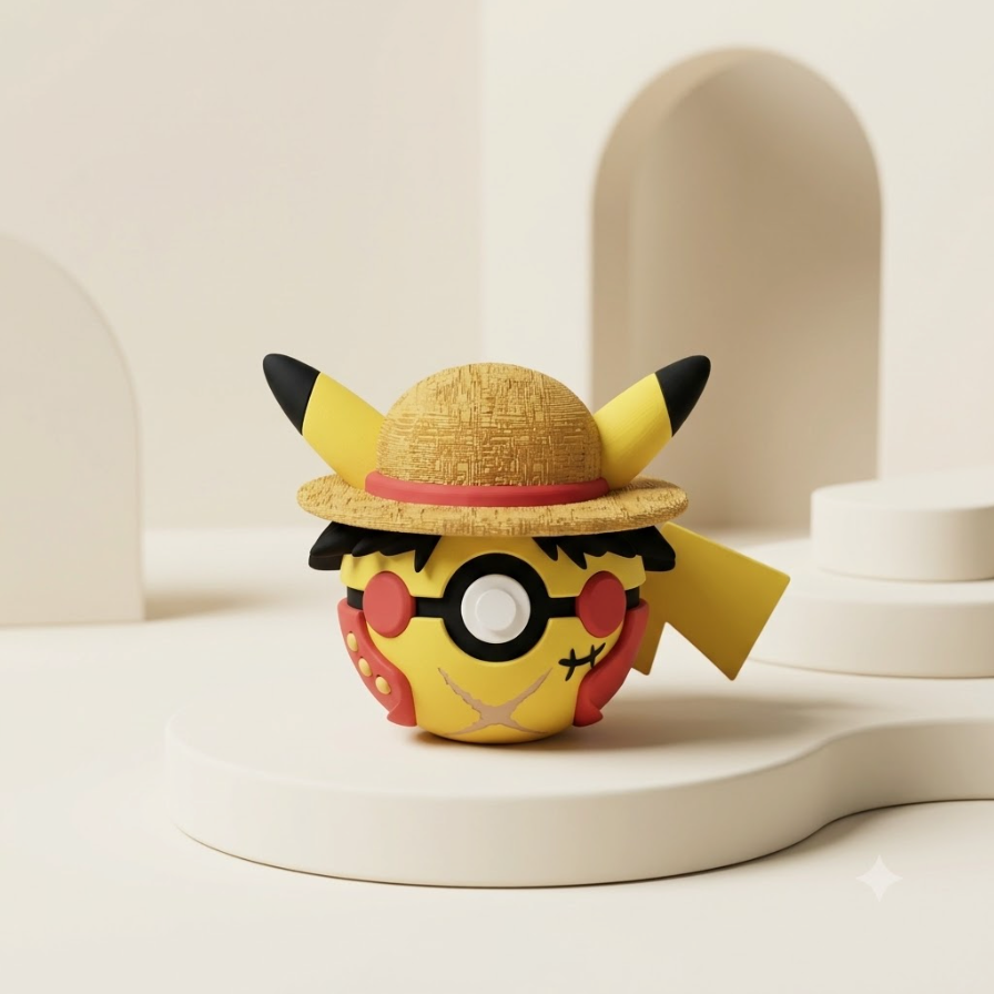 Straw Hat Spark — Luffy × Pikachu | PokeFORM Crossover Collectible