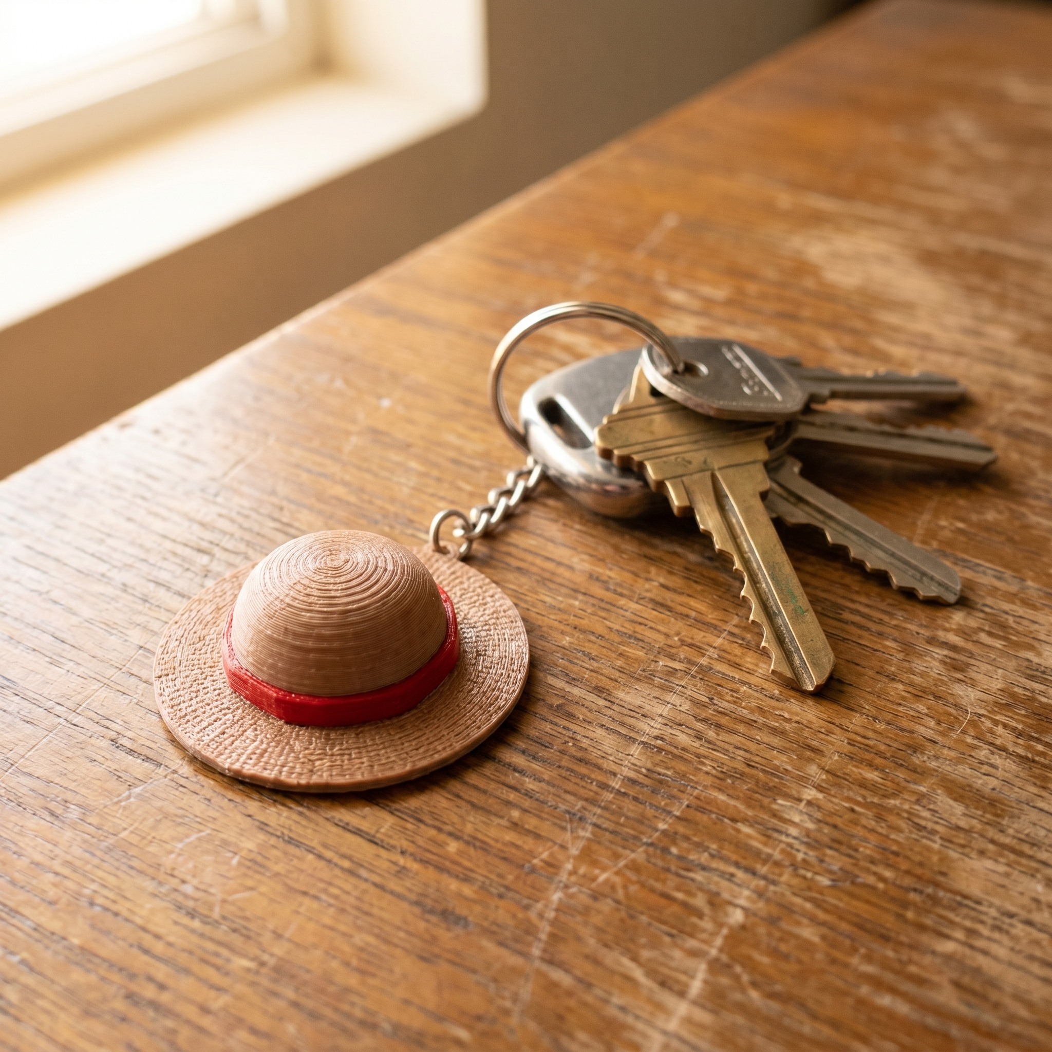 Straw Hat Keychain