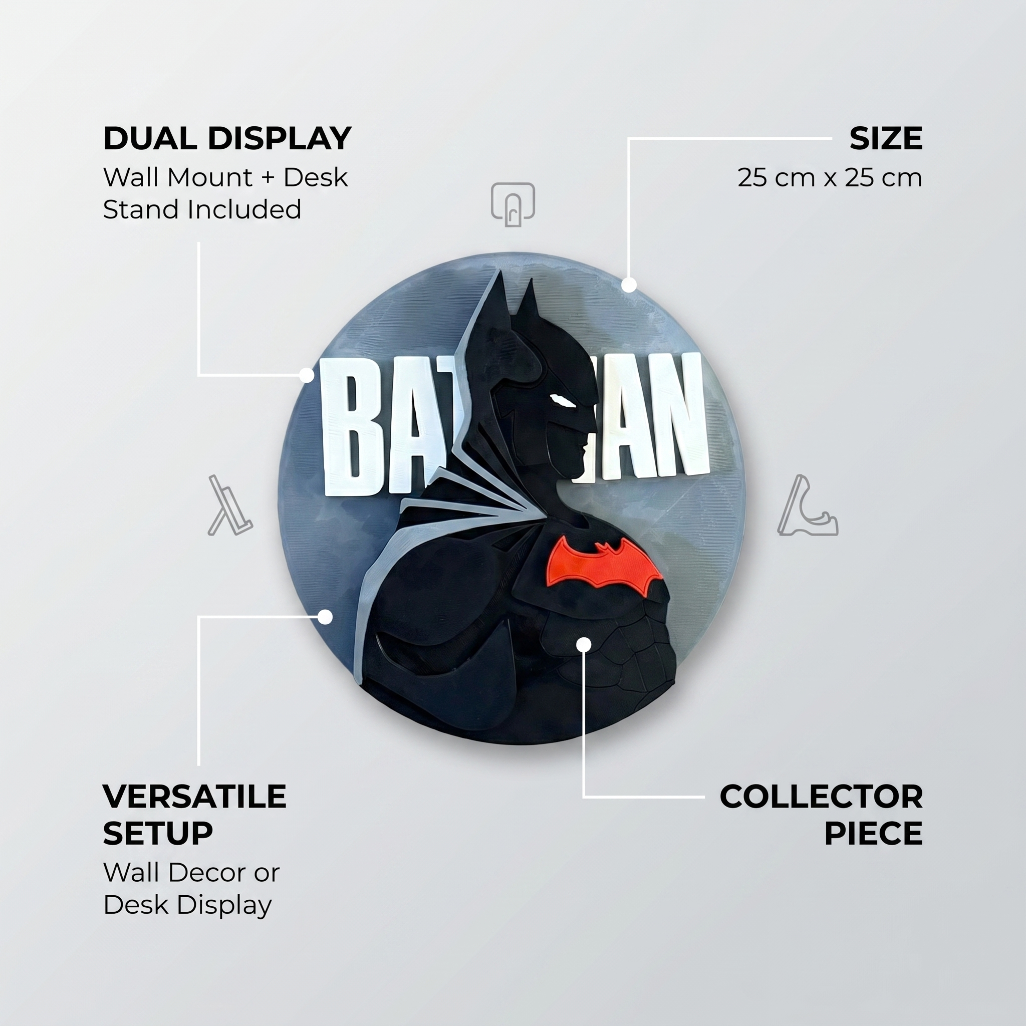 Dark Knight Wall & Desk Display
