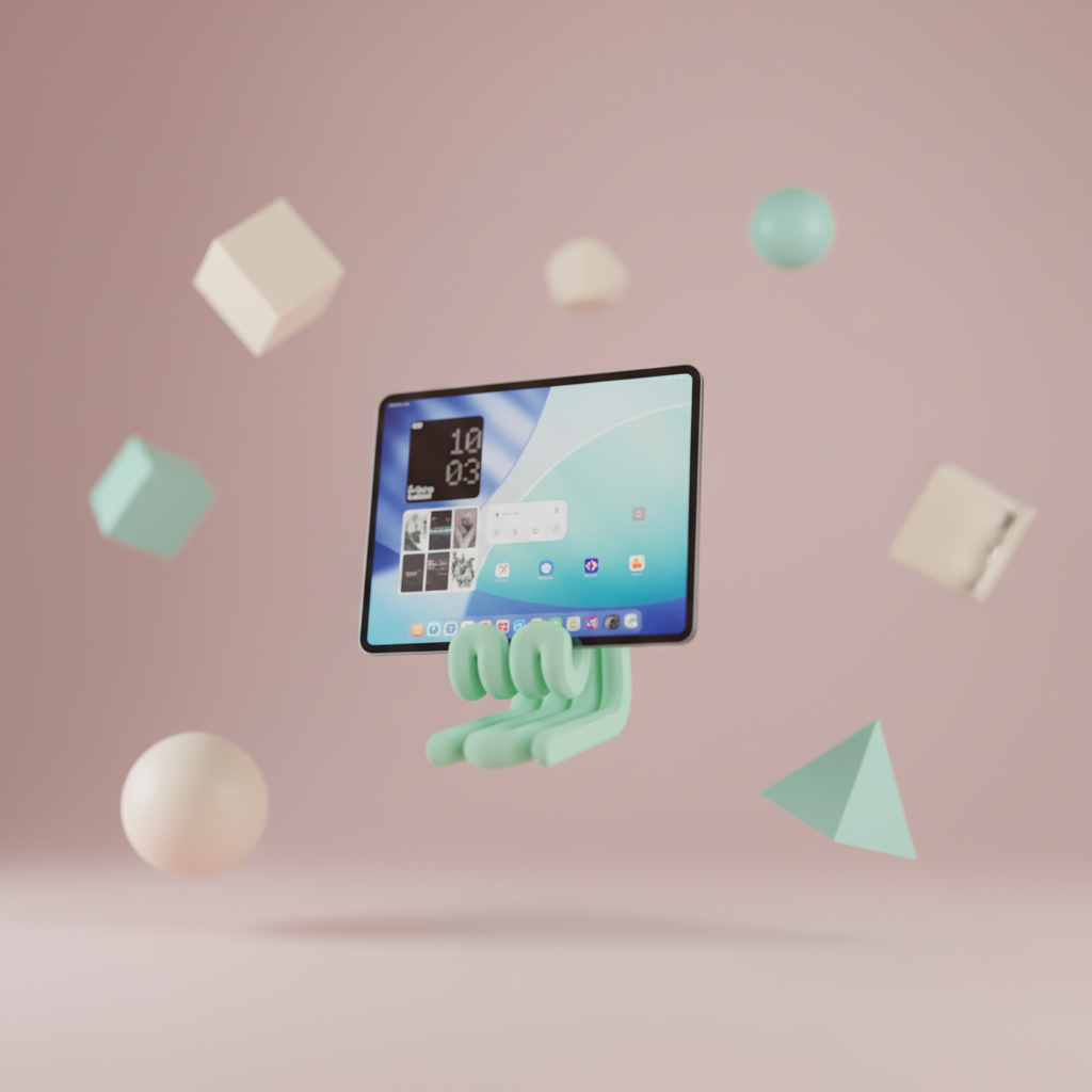 WiggleDock – Sculptural Tablet Stand Main image