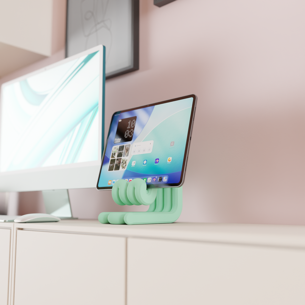 WiggleDock – Sculptural Tablet Stand