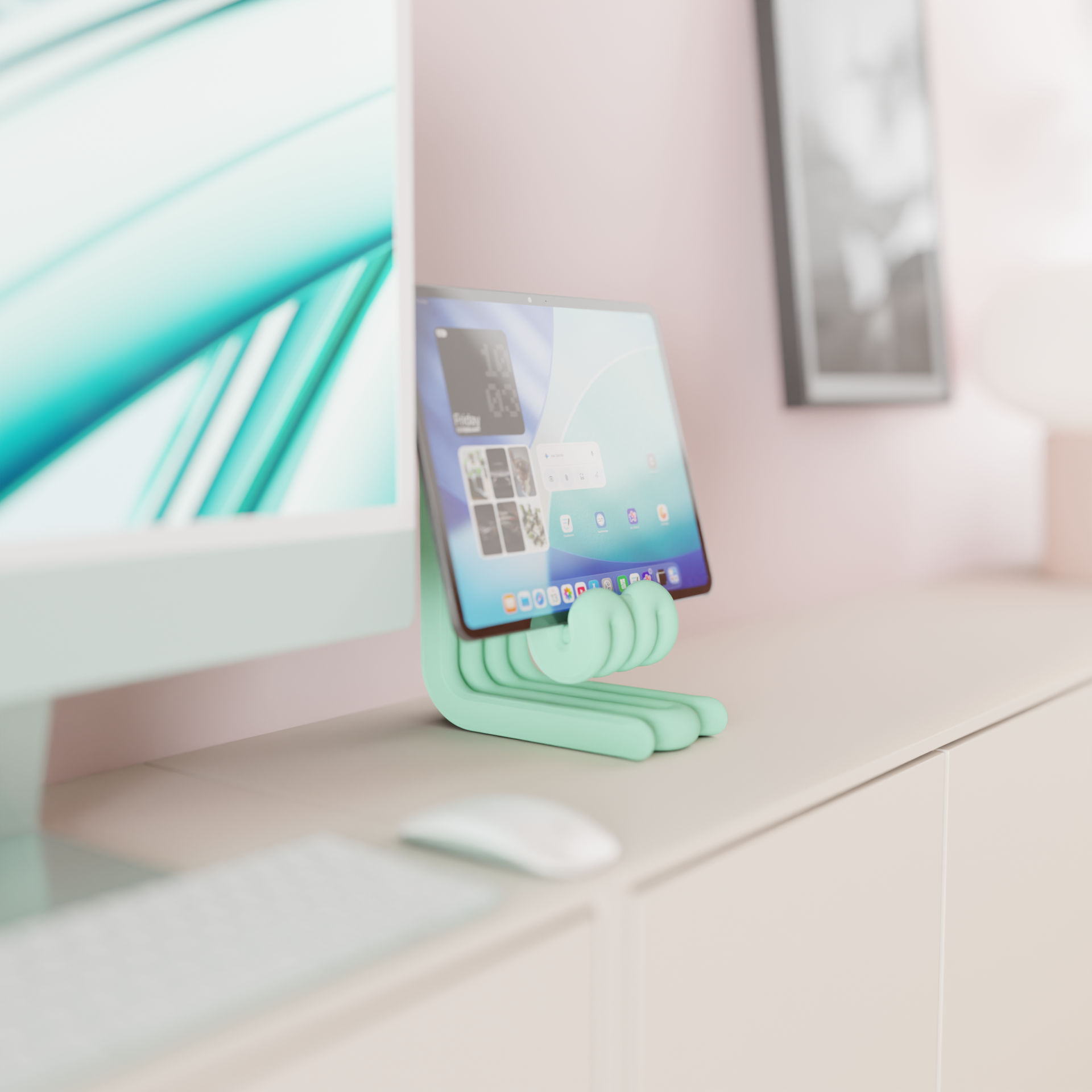 WiggleDock – Sculptural Tablet Stand