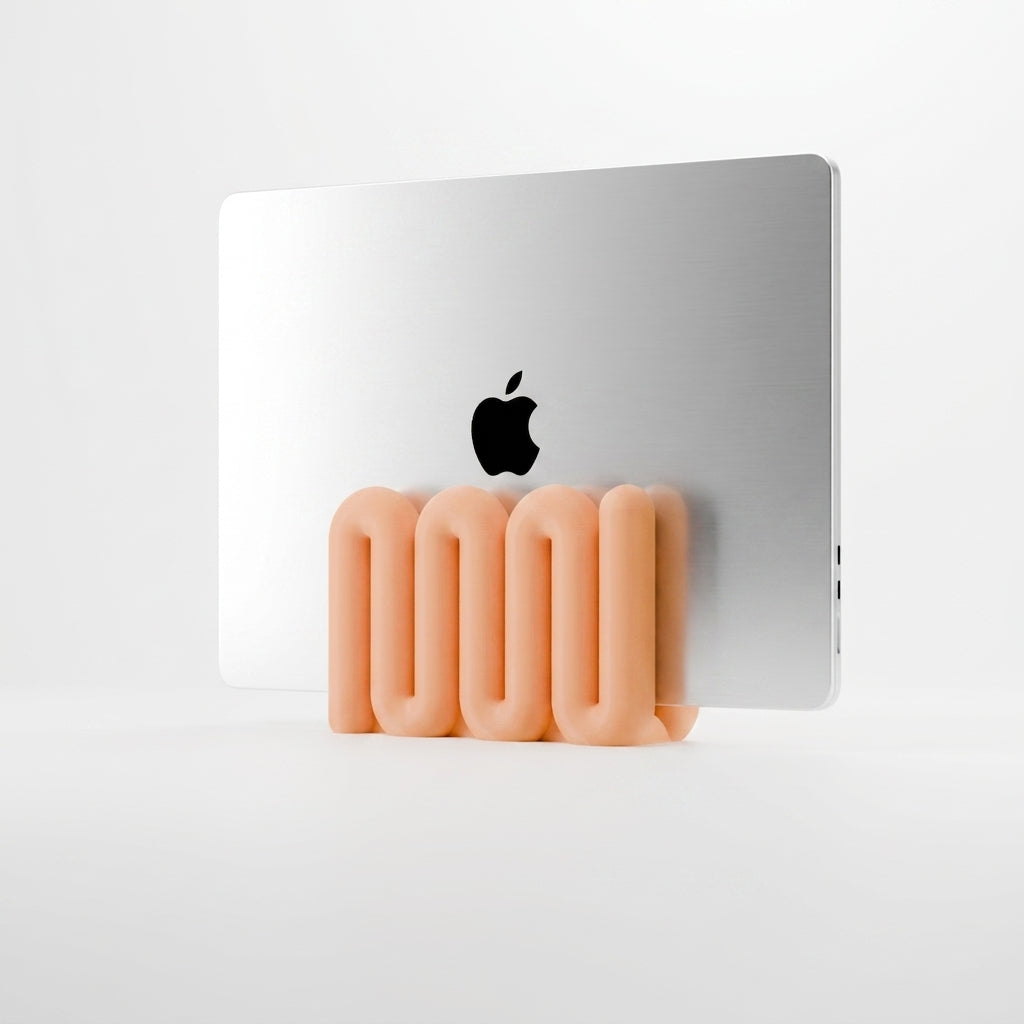 LINEA Vertical Laptop Stand – Sculptural Desk Dock