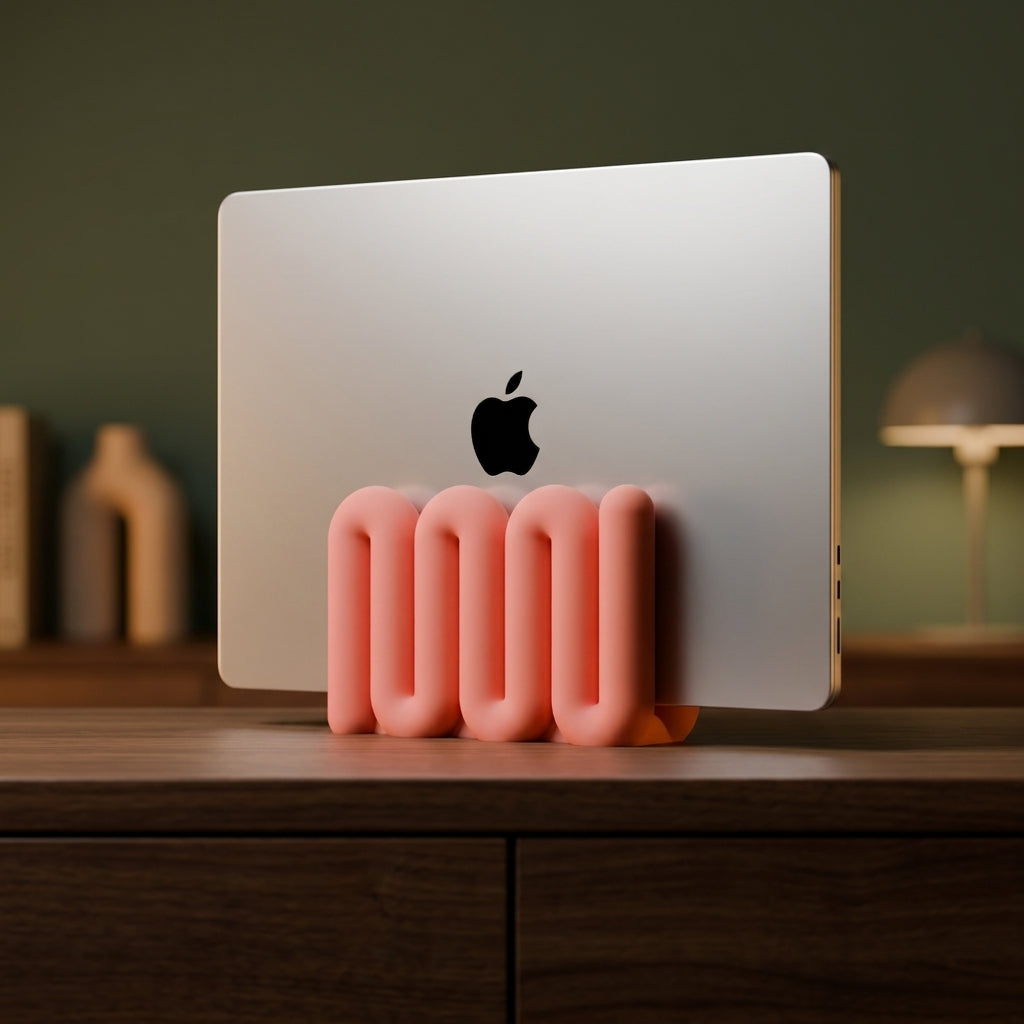 LINEA Vertical Laptop Stand – Sculptural Desk Dock