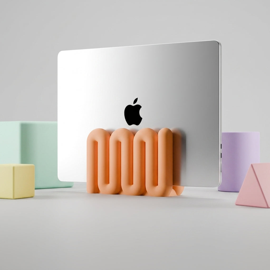 LINEA Vertical Laptop Stand – Sculptural Desk Dock Main image